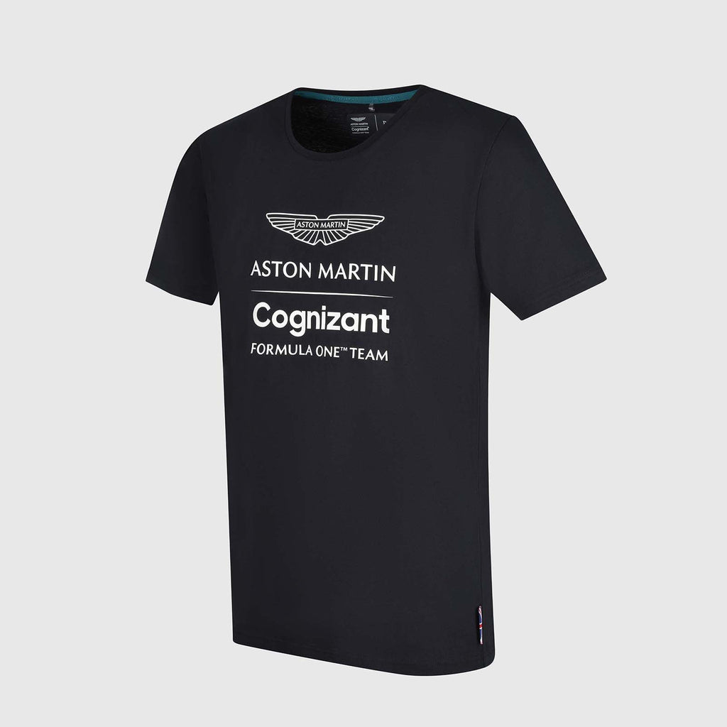 Aston Martin Cognizant F1 Mens Lifestyle Black T-Shirt 2022