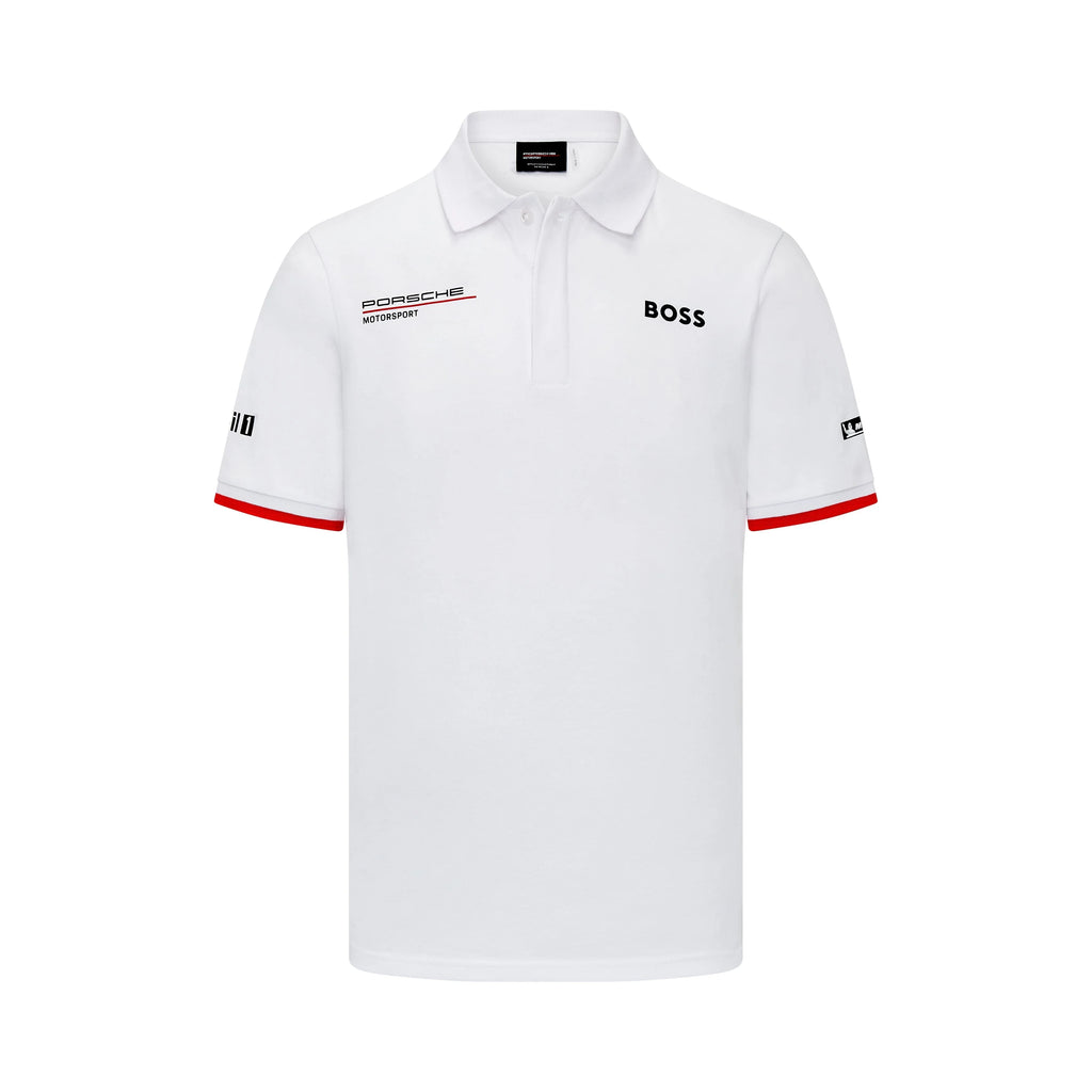 Polo blanc pour homme Porsche Motorsport F1 Team