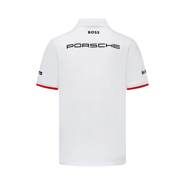 Polo blanc pour homme Porsche Motorsport F1 Team