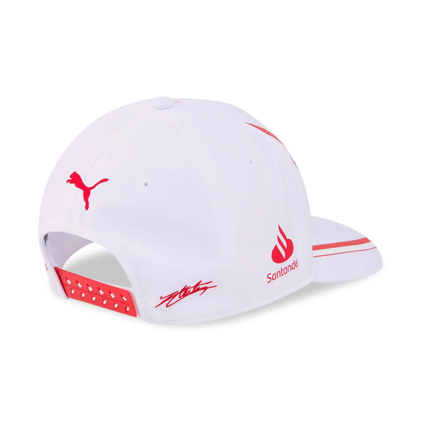 Chapeau blanc du pilote de F1 de la Scuderia Ferrari Charles Leclerc Monaco GP Edition
