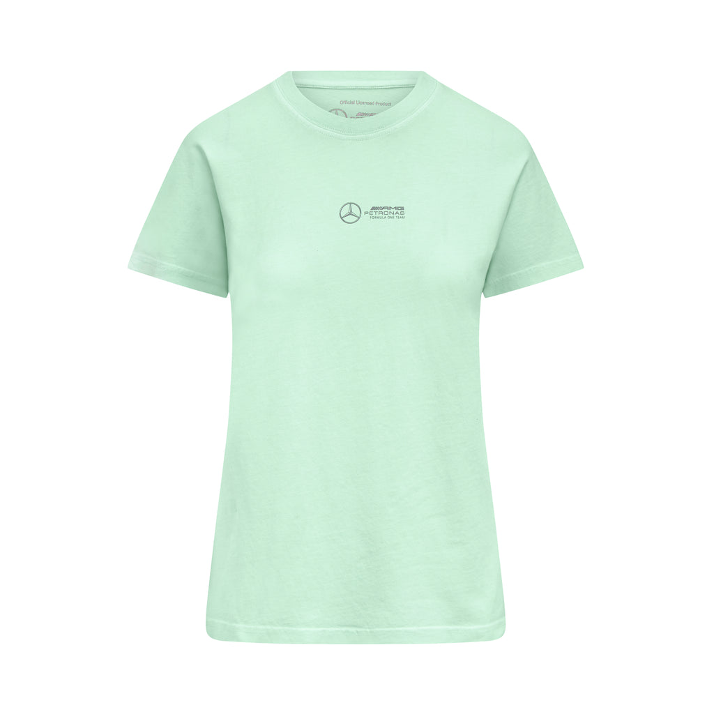 T-shirt rétro menthe pour femmes de l'équipe Mercedes AMG Petronas F1