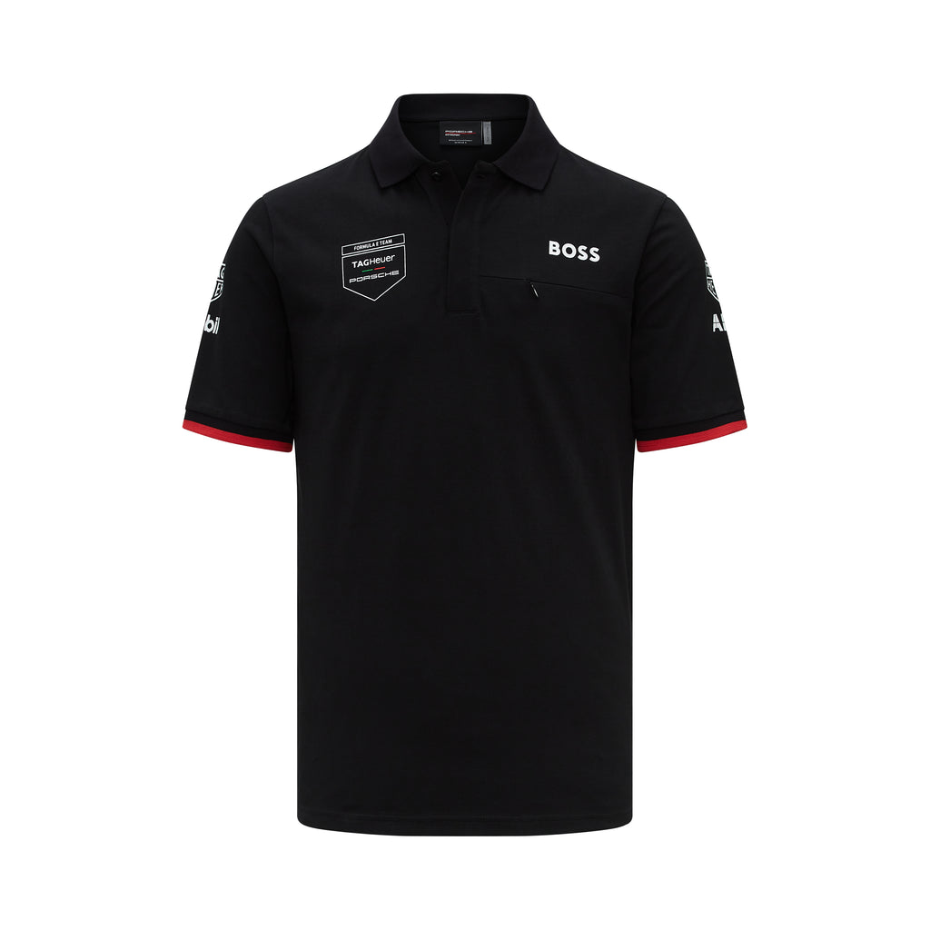 Porsche Formula E Team Polo Black Shirt