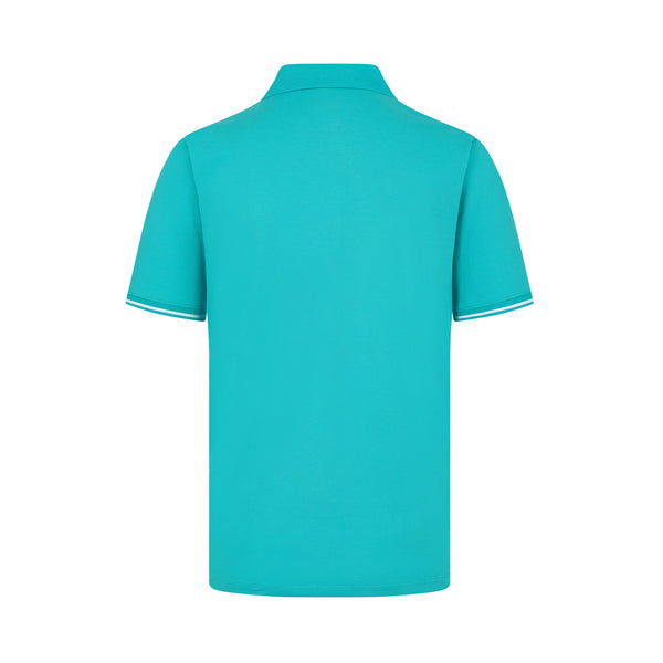 Mercedes AMG Petronas F1 Mens Ultra Teal Polo 2024