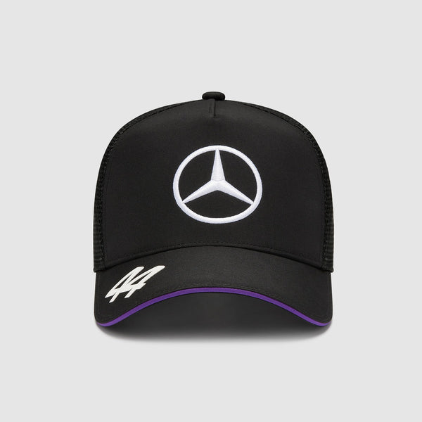 Mercedes AMG Petronas F1 Team Unisex Driver Lewis Hamilton Black Trucker Hat