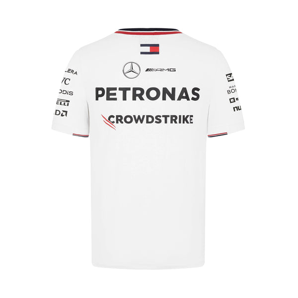 Mercedes AMG Petronas F1 Team Mens White T-shirt 2024