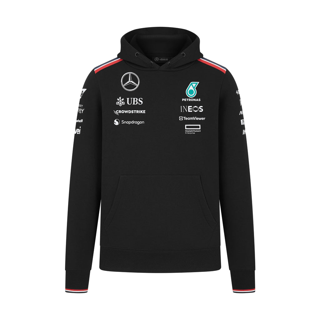 Mercedes AMG Petronas F1 Team Mens Black Hoodie 2024