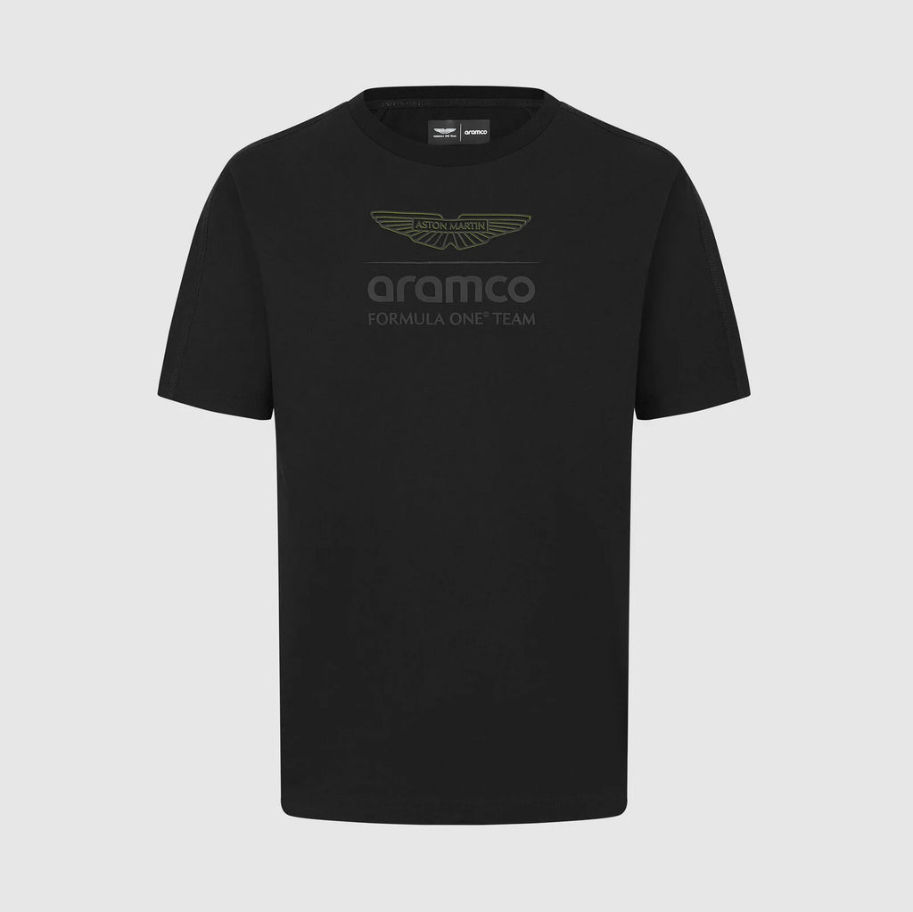 Aston Martin F1 Team Mens Stealth Logo Black T-shirt