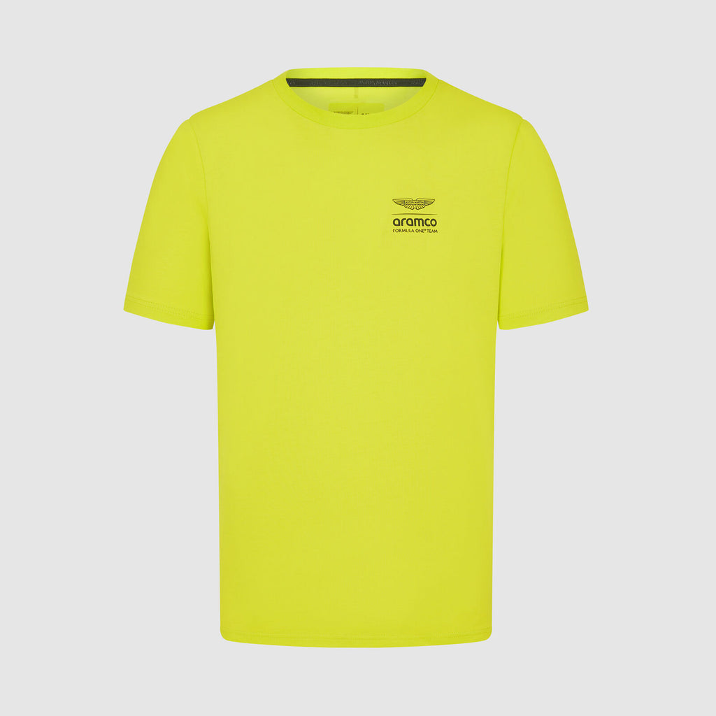 Aston Martin F1 Team Mens Hyperfocus Graphic Yellow T-shirt