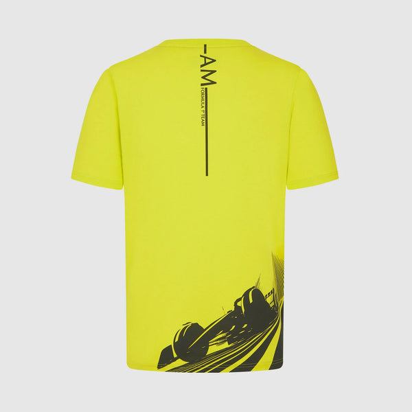 Aston Martin F1 Team Mens Hyperfocus Graphic Yellow T-shirt