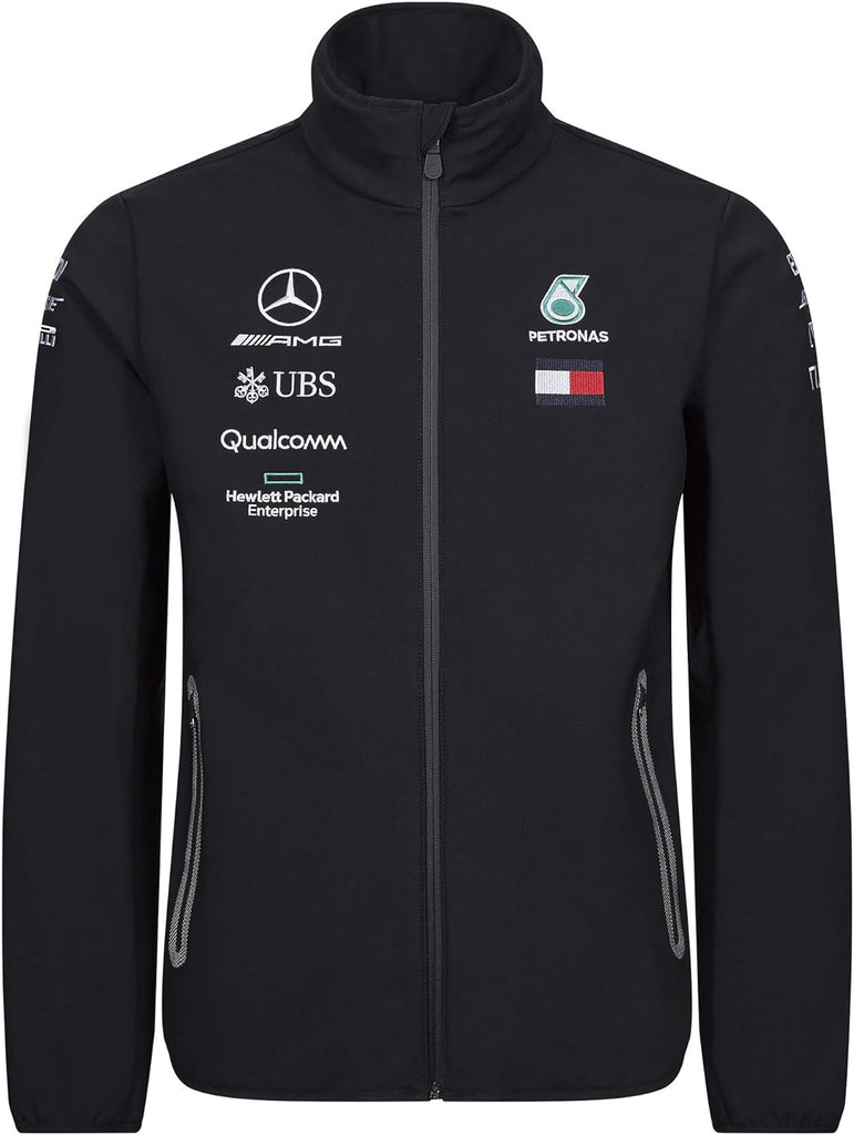 Mercedes-AMG Petronas F1 Motorsport Mens Softshell Black Jacket