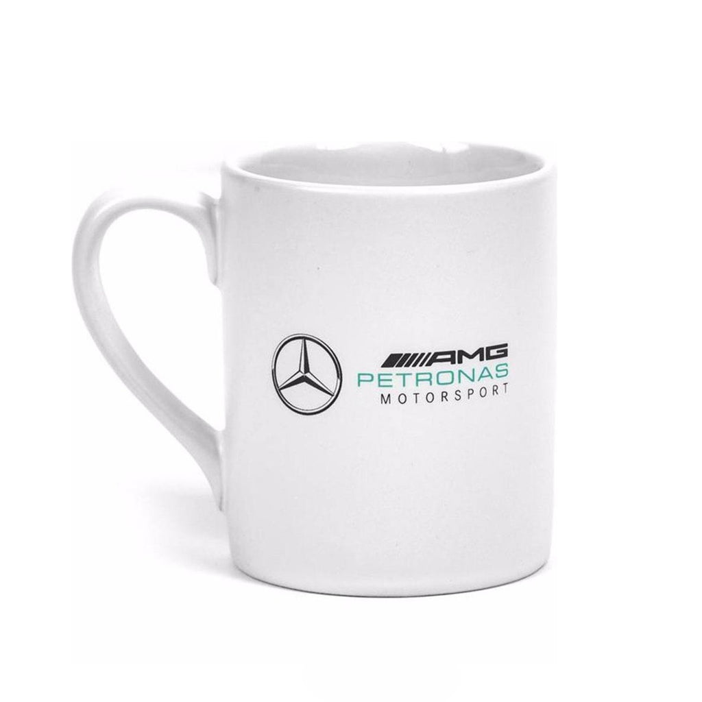 Tasse blanche/noire avec logo de l'équipe Mercedes AMG Petronas F1