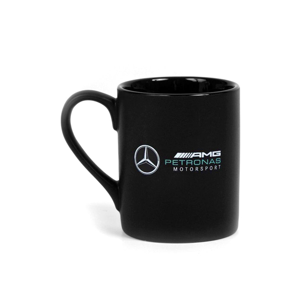 Tasse blanche/noire avec logo de l'équipe Mercedes AMG Petronas F1