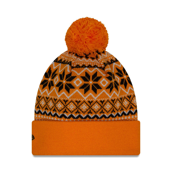 McLaren F1 Unisex Xmas Cuff Bobble Papaya Beanie Hat