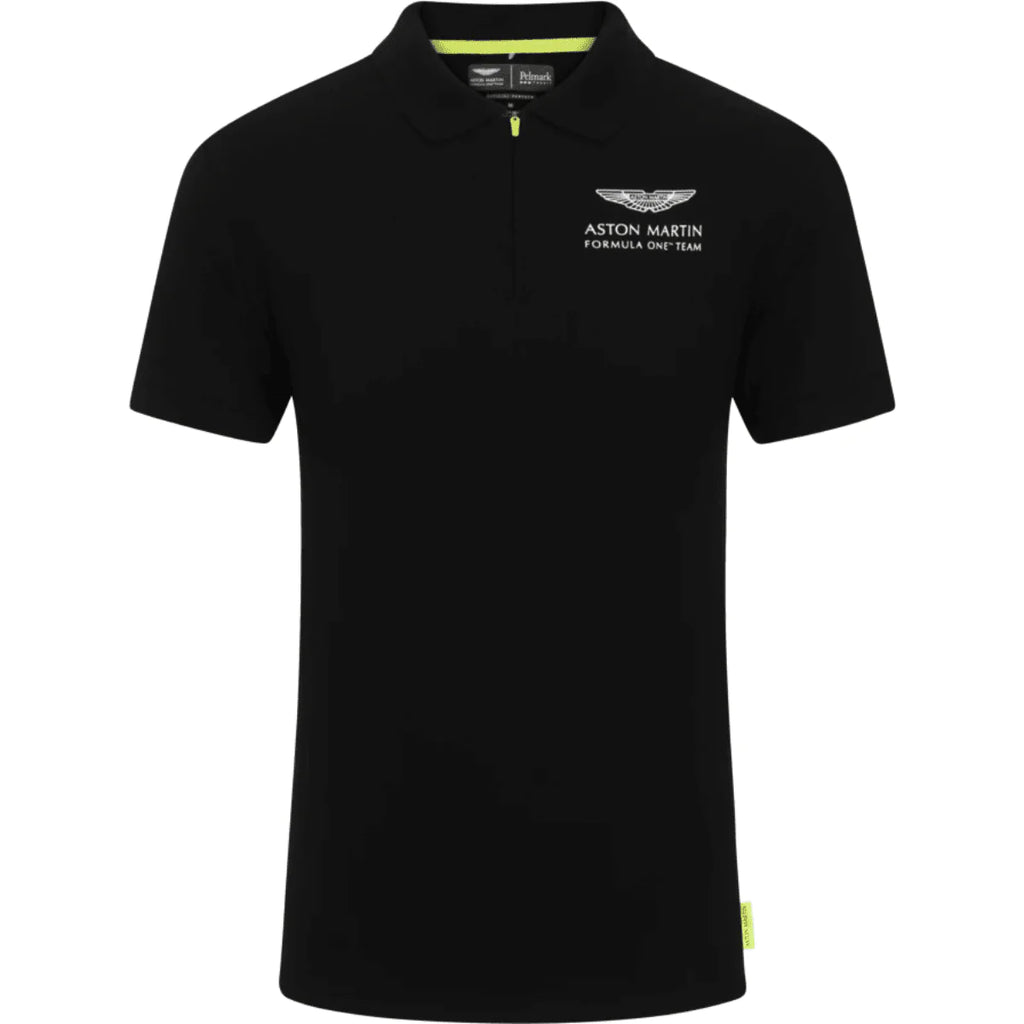 Aston Martin F1 Mens Essential Black Polo Shirt