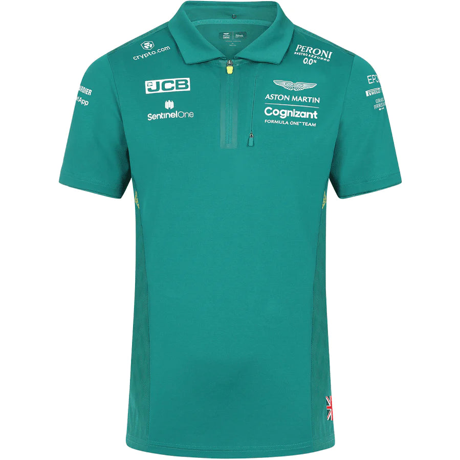 Aston Martin Cognizant F1 Mens Green Polo Shirt 2022