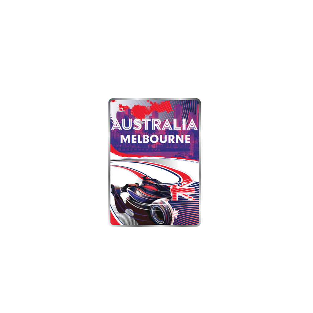 Racing Authentic Melbourne Australia Multicolor Magnet 1