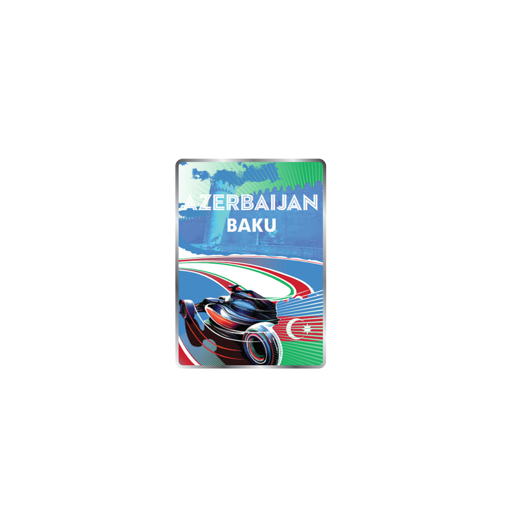 Racing Authentic Baku Azerbaigan Multicolor Magnet 1