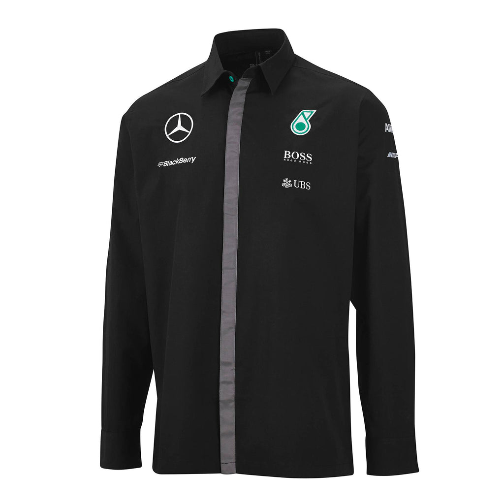 Mercedes Benz F1 Mens Long Sleeve Black T-Shirt