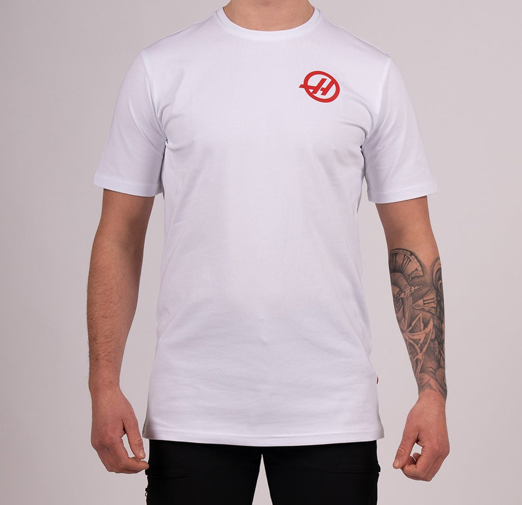 Haas F1 Team Mens Roundel Essentials White T-shirt