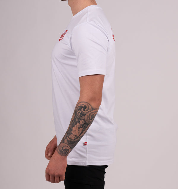 Haas F1 Team Mens Roundel Essentials White T-shirt