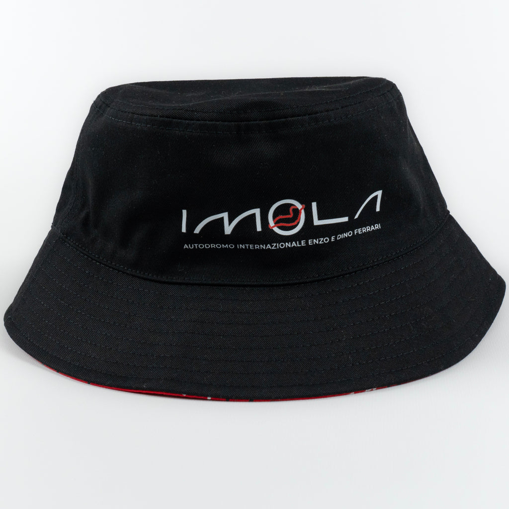 Imola Circuit Logo Unisex Reversible Black/Red Bucket Hat