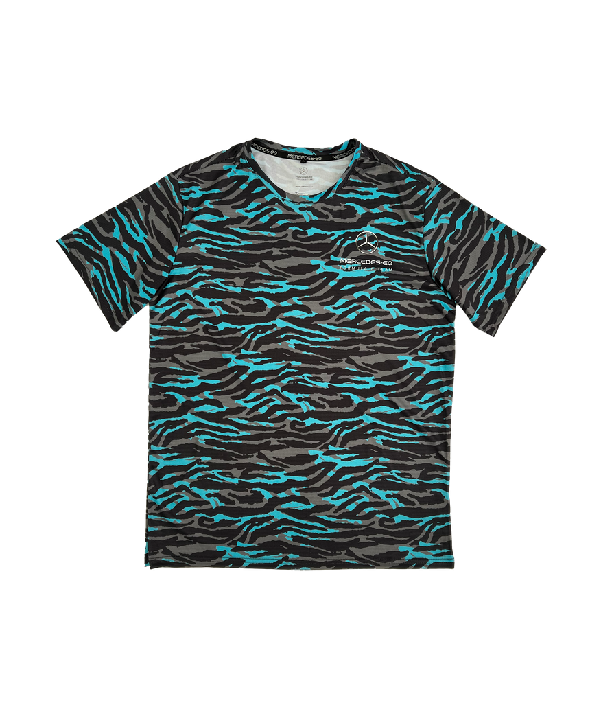 Mercedes Benz EQ Formula E Team Mens S8 Graphic Camo T-Shirt