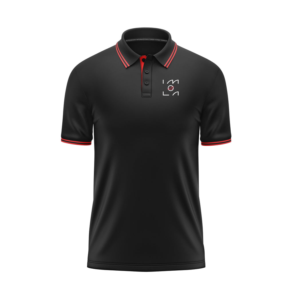 Imola Circuit Men's Black Polo Shirt