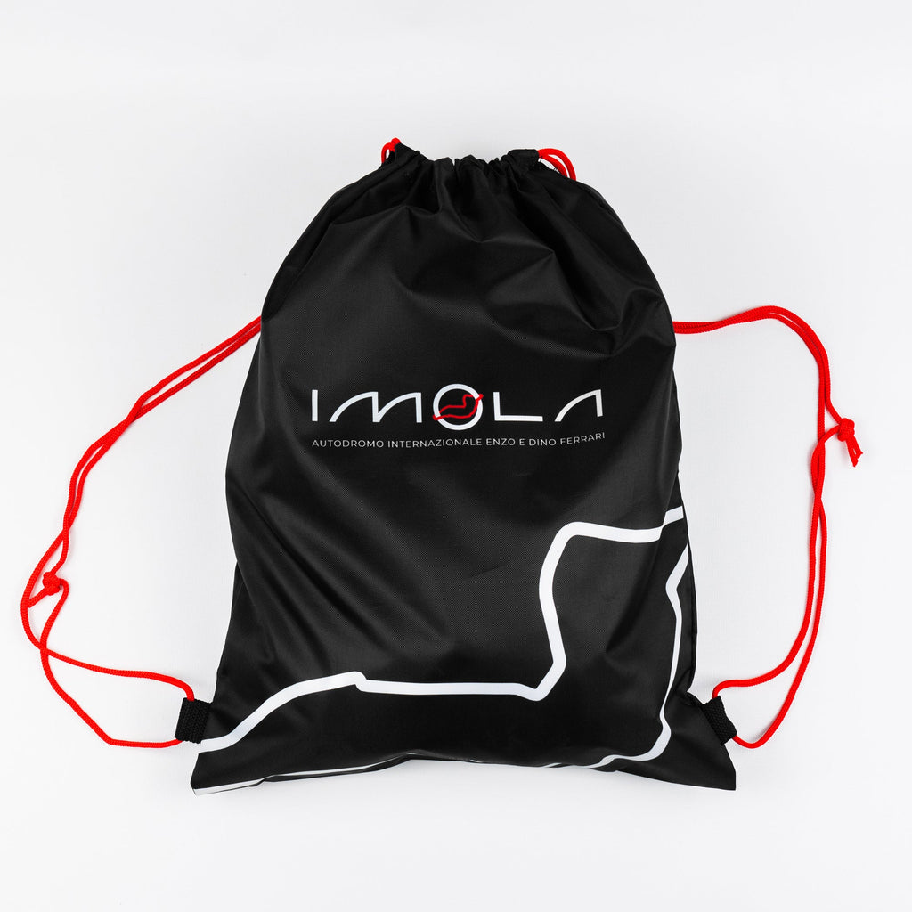 Imola Circuit Black Drawstring Bag