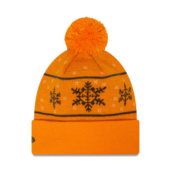 McLaren F1 New Era Limited Edition Unisex Snowflake Bobble Orange Beanie