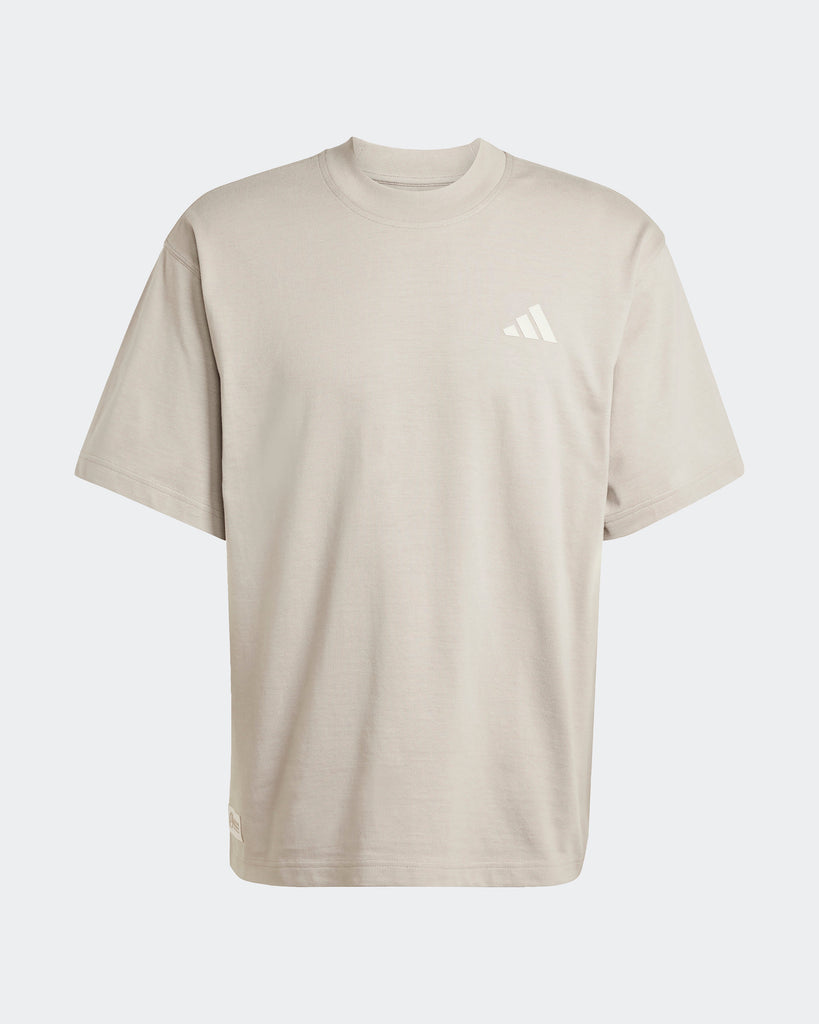Mercedes AMG Petronas F1 Team x Adidas Mens Premium Sweat T-Shirt Beige