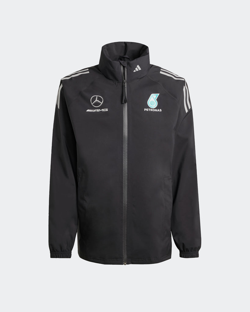 Mercedes AMG Petronas F1 Team x Adidas Mens 2025 Mechanics Rain Jacket Black