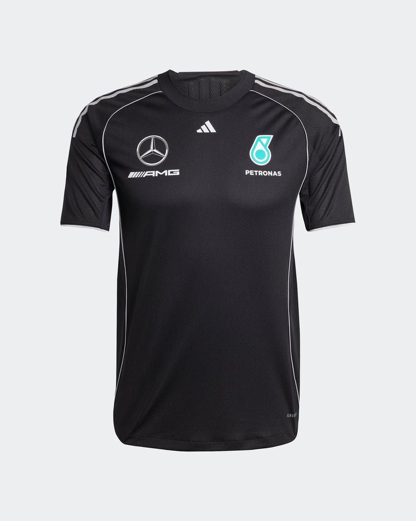 Mercedes AMG Petronas F1 Team x Adidas Mens 2025 Mechanics Tee Black