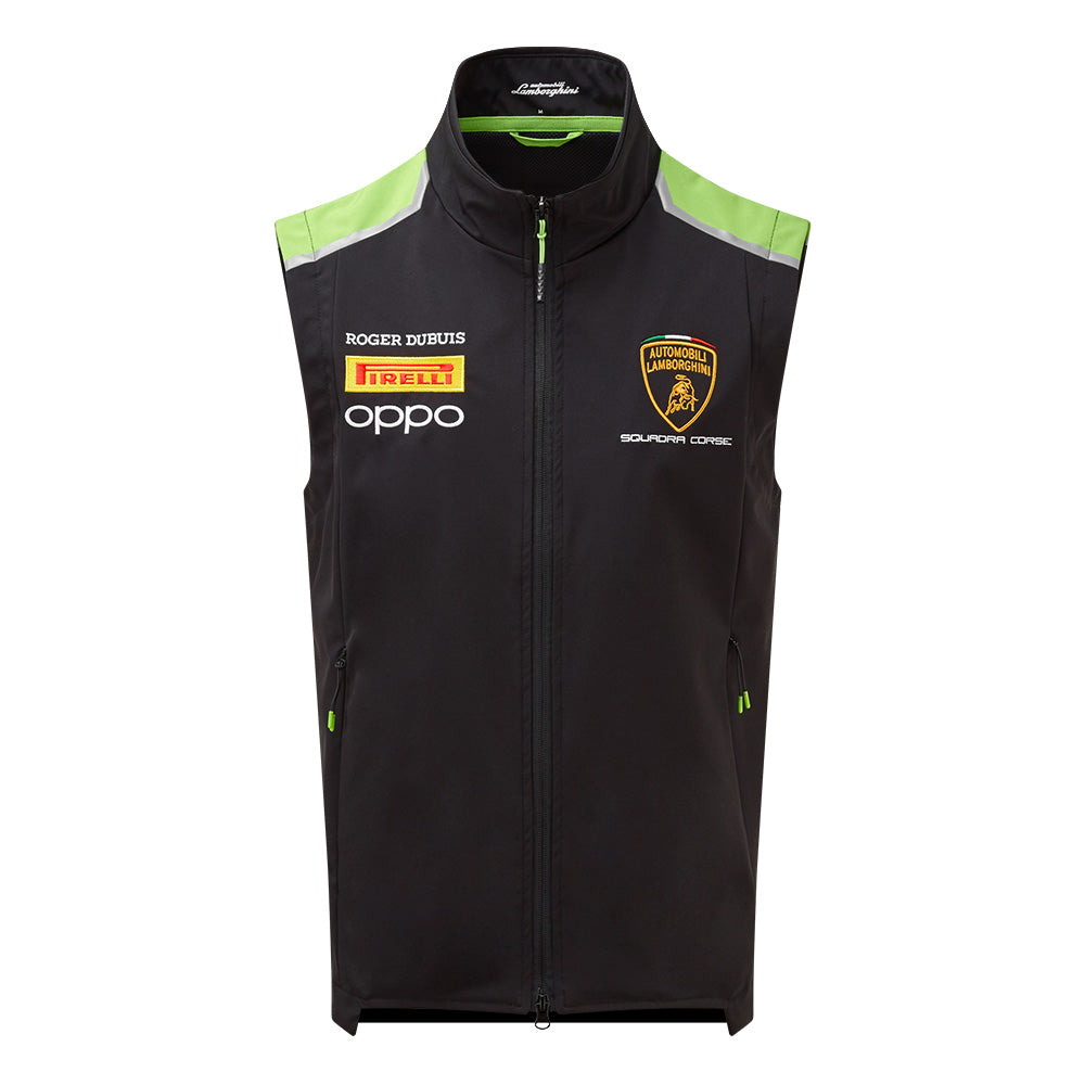 Automobili Lamborghini Squadra Corse Team Black Gilet Jacket