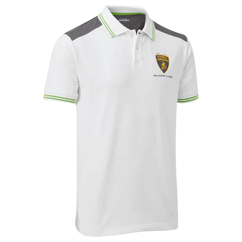 Automobili Lamborghini F1 Team Mens Travel White Polo Shirt