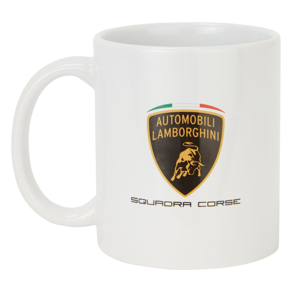 Automobili Lamborghini Squadra Corse Team White Mug