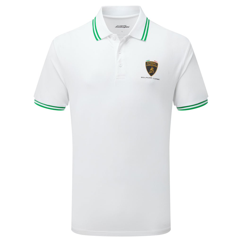 Automobili Lamborghini White Men's Travel Polo Shirt