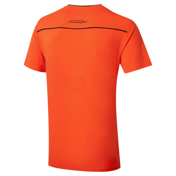 Automobili Lamborghini Squadra Corse Mens Travel Orange T-Shirt