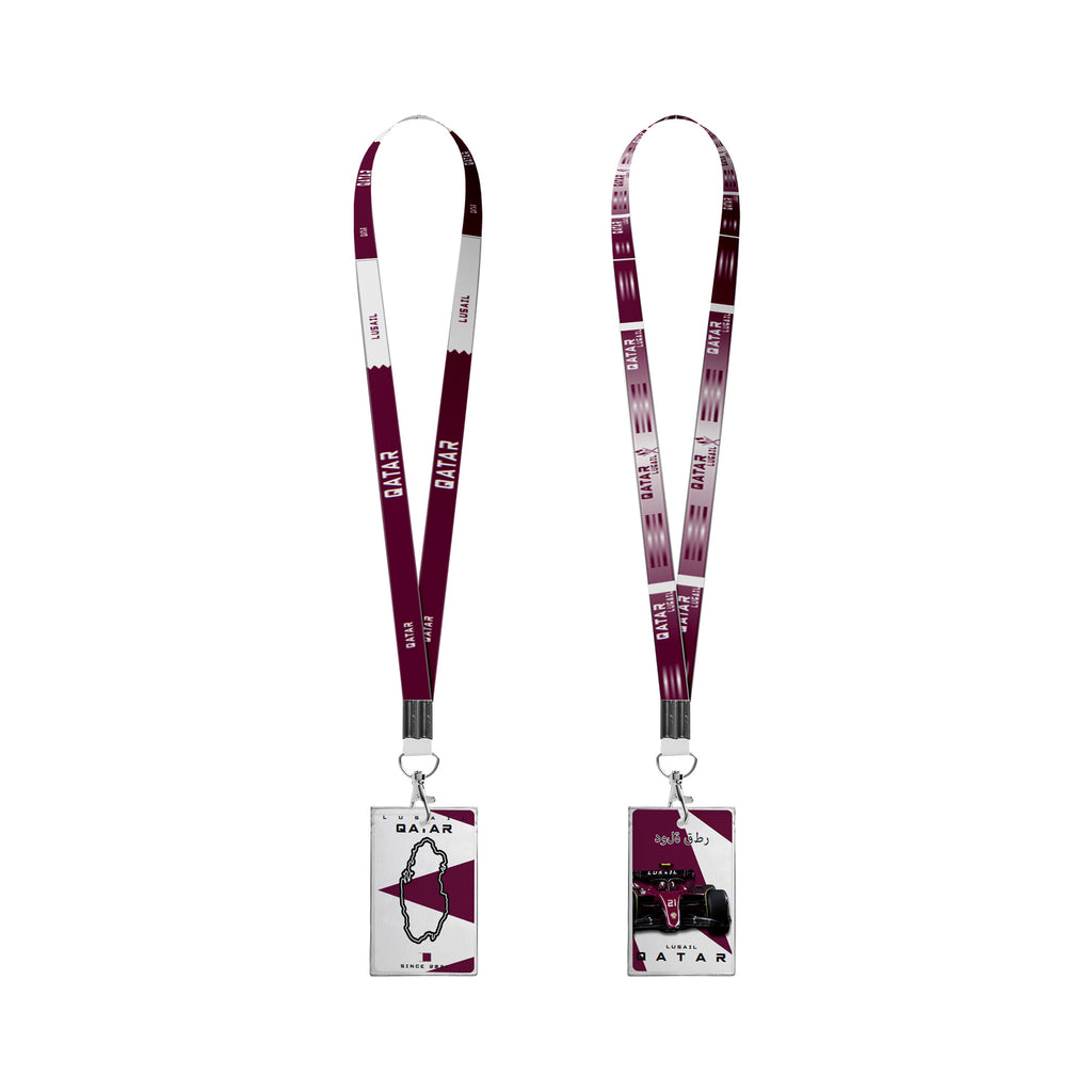 Racing Authentic Event Ticket Holder Lusail Qatar Multicolor Lanyard