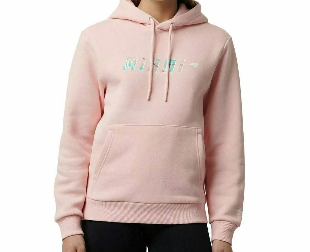 McLaren F1 Womens Miami Palm Graphic Crystal Rose Hoodie