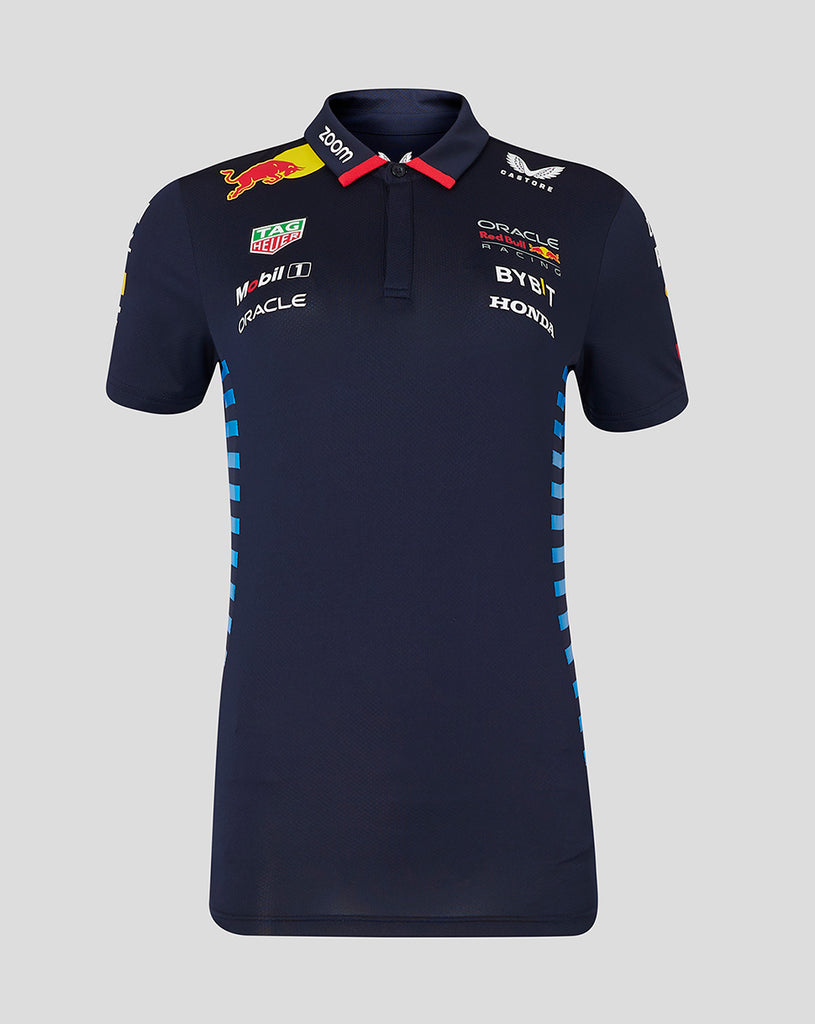 Red Bull Racing F1 Team Womens Night Sky Blue Polo Shirt