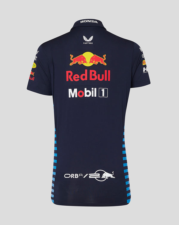 Red Bull Racing F1 Team Womens Night Sky Blue Polo Shirt