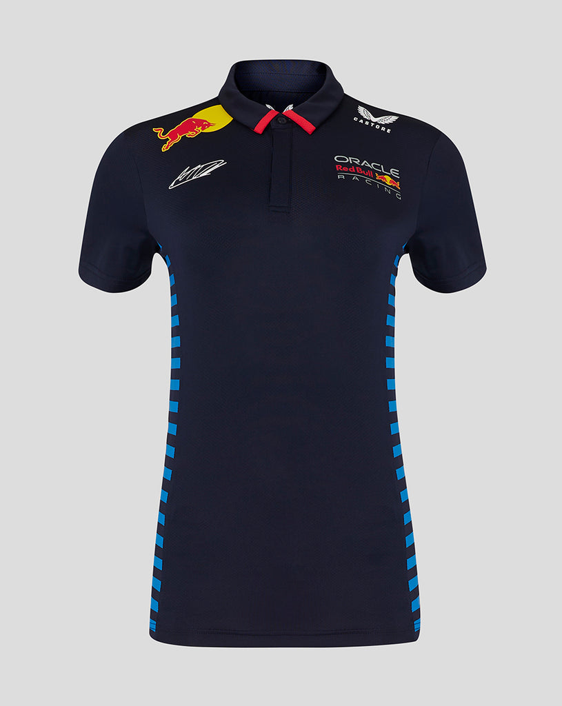 Red Bull Racing F1 Team Womens Driver Max Verstappen Night Sky Blue Polo Shirt