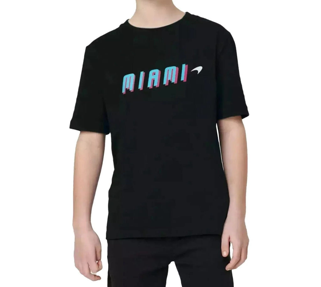 McLaren Racing F1 Junior Miami Neon Graphic Black T-Shirt