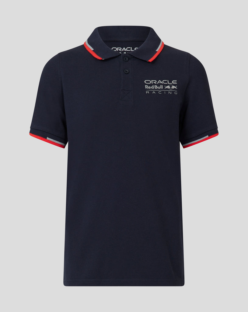 Polo Oracle Red Bull Racing F1 Junior Core Logo bleu ciel nocturne