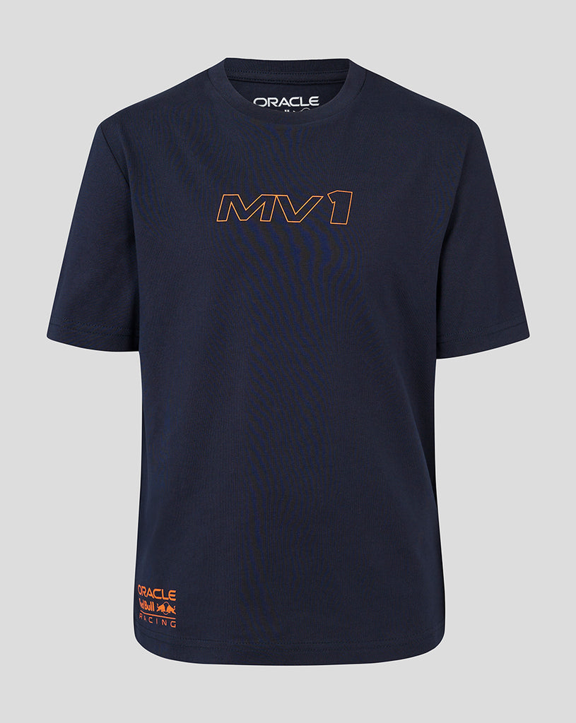 Oracle Red Bull Racing F1 Driver Max Verstappen Junior Night Sky Blue T-Shirt