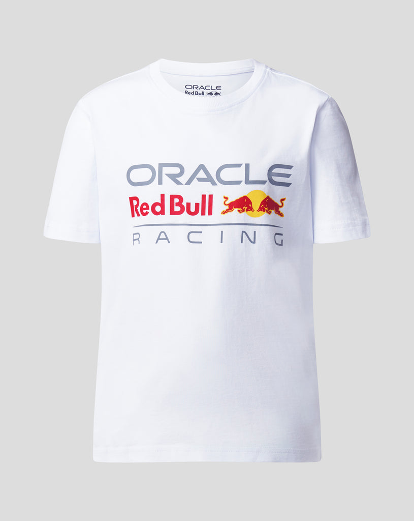 T-shirt blanc avec grand logo sur le devant Oracle Red Bull Racing F1 Junior 