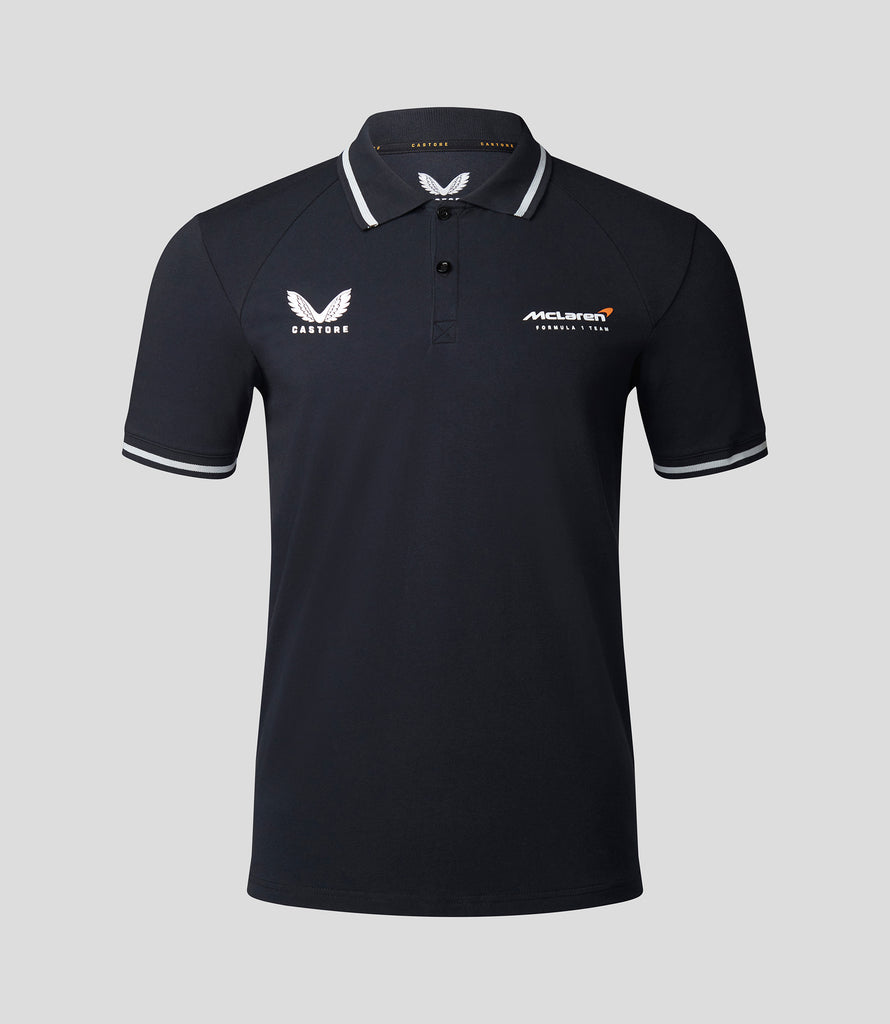 McLaren F1 Official Team Active Dual Brand Fanwear White/Black/Light Grey/Aquarius Polo Shirt