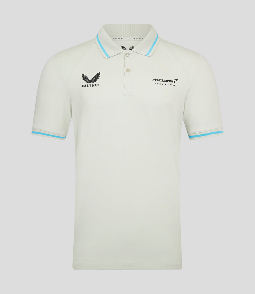 McLaren F1 Official Team Active Dual Brand Fanwear Polo blanc/noir/gris clair/Verseau