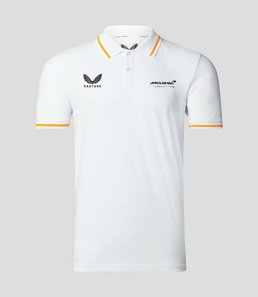 McLaren F1 Official Team Active Dual Brand Fanwear Polo blanc/noir/gris clair/Verseau