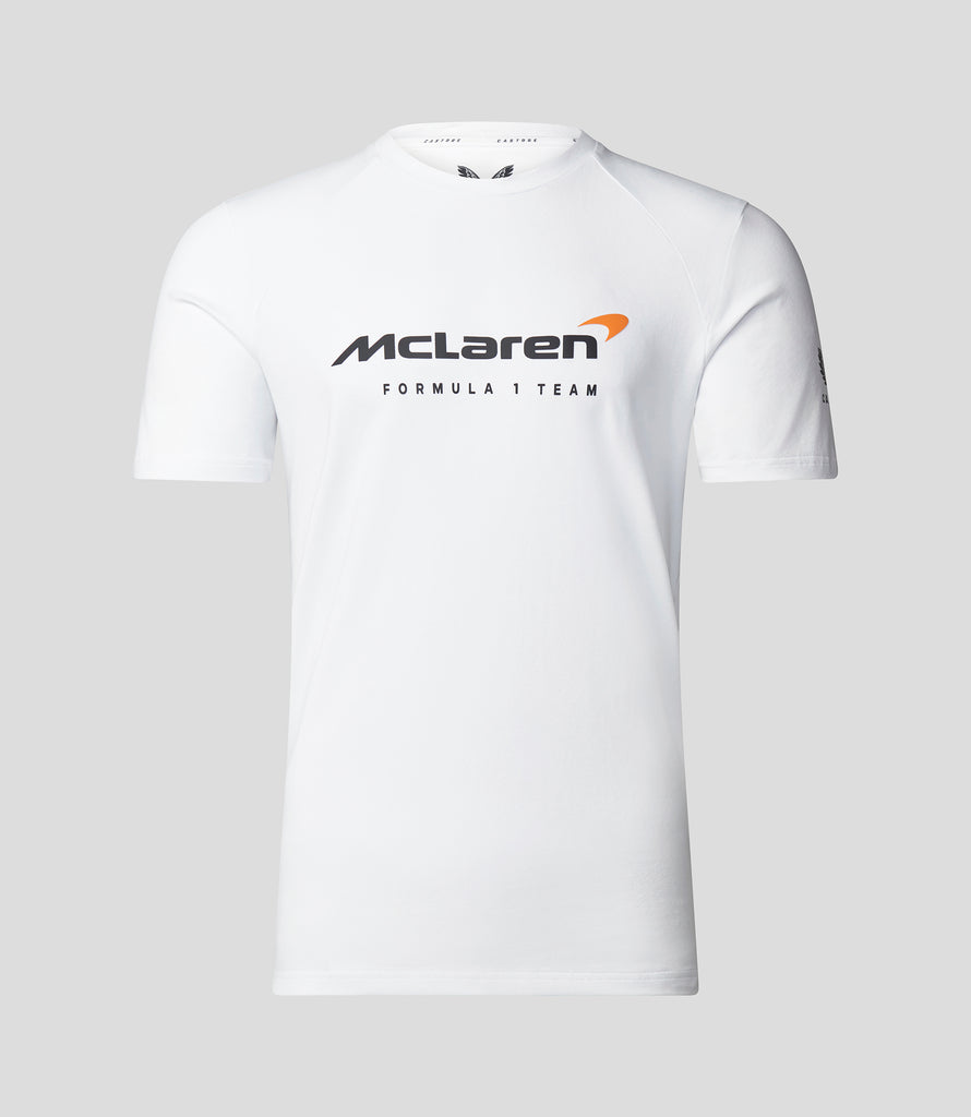 McLaren F1 Official Team Active Dual Brand Fanwear White / Black / Papaya / Dark Grey/ Light Grey/ Aquarius T-shirt